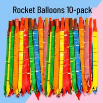 Helium-Filled Children's Rocket Balloons 1.8g - Printed Latex Stall Balloons