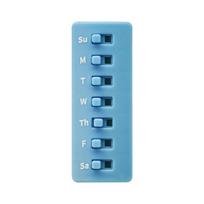 Reusable Medication Tracker & Color-Coded Reminder System Pill Organizer Attach To Vitamin Bottles Medication Schedule Tracker mėlyna