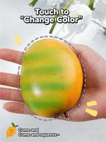 Squishy Golden Mango Slow Rebound Pinch Fruity Ointment with Fragrant Aroma Relieve Stress Ball Fidget Toy Soft Change Color