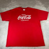 Vintage 90s Hanes Coca-Cola T-shirt Mens XL Red Enjoy Coke Graphic Short Sleeve 2XL