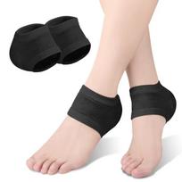 Silicone Heel Protective Cover Moisturizing Polyester Shoe Pads Pain Relief Fasciitis Support Plantar Fasciitis Heel Socks juoda