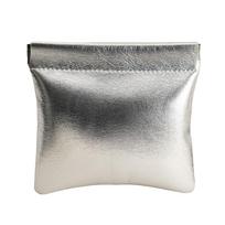 New Automatic Closing Mini Cosmetic Bag Soft Pu Leather Portable Lipstick Bags Solid Color Makeup Pouch