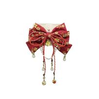 Retro Kimono Barrettes Japanese Style Side Clip Creative Bowknot Hair Clip  Cosplay raudona