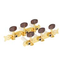 Agate Head Classical Guitar Tuning Pegs - Open-Type, Three-In-Line auksas