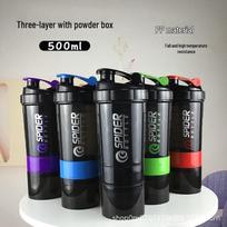 Spring Fashion Three-Layer Sports Shaker Bottle and Medicine Box 500ml žalia