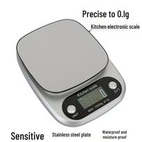 CH305 Stainless Steel Electronic Kitchen Scale for Baking and Household Use (0.1g Precision) 10kg/1g Capacity
