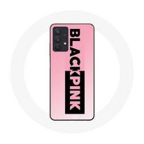 Coque pour samsung galaxy A32 5G Blackpink Groupe de K-pop Logo Noir Rose Fond Rose juoda