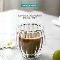 Stripe Dvigubų Sienelių Aukštos Borosilikatinio Stiklo Puodelis Skaidrus Karščiui Atsparus Arbatai Pienui Sultims Kavai Vandens Puodelis Viskiui Espresso Kavai 150ml gryna