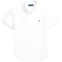 Polo Ralph Lauren Logo Embroidered Loose Fit Straight Cut Short Sleeve Polo Shirt Men Polo Shirts White MNPOWOV1N820332-100 XS