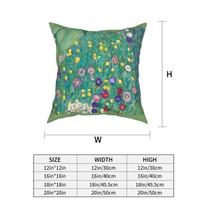 Gustav Klimt Sunflower Throw Pillow Cover Polyester Decorative Pillow Vintage Cushion Covers 30x30cm juoda