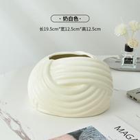 Creative Knotted Tissue Box Living Room Table Draw-out Paper Box Ceramic Tissue Storage Ornaments Nordic Home Decoration Art