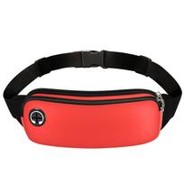 Unisex Ultra-Thin Waterproof Anti-Theft Fanny Pack for Running Universal for phones under 7.5 inches raudona