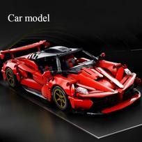 1:14 Raudonas statybinis sportinis automobilis RC žaislas, automobilio statybinis žaislas, gimtadienio dovana, sportinio automobilio modelis PASIDARYK pats, vaikų dovana