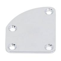 Guitar Neck Reinforcement Plate with Screws 4 Hole Curved Neck Joint Protection Board for Electric Guitar Bass