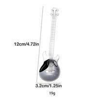 Creative Stainless Steel Guitar Shaped Coffee Spoons Teaspoon Stirring Spoon Dessert Tools for Coffee Tea Kitchen Accessories sidabras