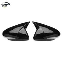 2016-2019 Hyundai Elantra Gloss Black Rearview Mirror Horn Cover Bright Black