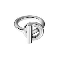 Hermes Echappee Classic Juostelės Detalė 925 Sidabro Žiedas Unisex žiedai H103658B 000 54