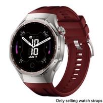 Silikoninis dirželis be tarpų Huawei Watch GT6 Pro 46mm, oficialus, minkštas, reguliuojamas, sportinis dirželis GT6Pro 46mm, greito atsegimo juosta GT6 Pro 46mm raudona
