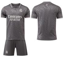 2024 Real Madrid 2nd away grey jersey #9Mbappé #5 Bellingham #7 Vinícius Football Jerseys XXL