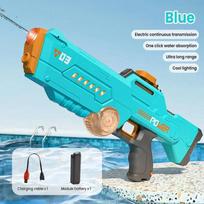 New Light Electric Water Gun Large Capacity Automatic Summer Outdoor Toy for Kids Adults Water Play mėlyna