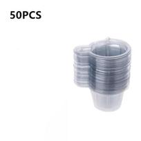 50 vnt. 40 ml plastikinių vienkartinių puodelių dozatorius, silikoninės dervos formų rinkinys, skirtas „pasidaryk pats“ epoksidinės dervos papuošalų kūrimo įrankiai, priedai balta