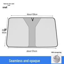 Car Windshield Sunshade: Titanium Silver Blackout Board with Heat Insulation and Laser Sun Blocker.