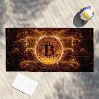Luxury Bitcoin Fashion Towel Shower Sauna Travel Spa Quick Dry Gym Accessories Soft Large Beach Towels W40*H60(CM)