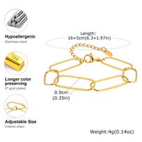 Women's Bracelets 18k PVD Gold Plated Stainless Steel Chain Minimalist Bracelet Waterproof Jewelry