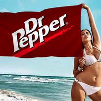 D-Dr Pepper Microfiber Beach Towel Absorbent Quick Dry Soft Yoga Swimming Resort Mountain Climbing Towel W30*H60(CM)