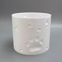 Pen Holder 3D Printing Flower Pot Paw Print Cylinder Shape Cactus Planter Storage Box Plastic Decorative Planter Desktop Decor