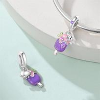 925 silver Fruit ice cream flower travel robot beads pendant charms fit bracelet charm bead necklace Diy female jewelry
