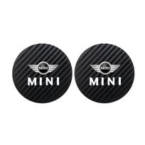 2 vnt. Automobilio emblemos puodelio įdubos kilimėlis Apsaugantis nuo nešvarumų kilimėlis MINI Cooper R56 F56 R50 JCW Cabrio Aceman Countryman Clubman Roadster WORKS
