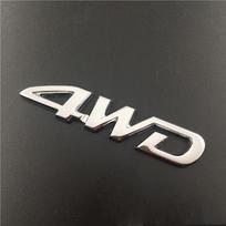 1 vnt. 3D chromo metalo automobilio raidės logotipas 4WD automobilio sparnas šoninis galinis bagažinės emblema ženklelis lipdukai sidabras
