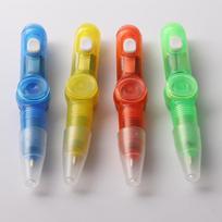 4pcs Fingertip Gyro Pen Set Decompression Rotating LED Light Ballpoint Pen Gift Toy with Built-in Light For Kids Boys Girls