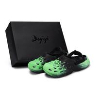 Adidas MAXXCLOG 811 Manufacturing, Fluorescent Sea Green, Special Shoe Box Clogs Unisex Black Green JH9847(Team80-S-BOX) 43⅓