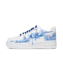 Nike Air Force 1 Karvės odos Atsparūs trinčiai Žemi Kateboard batai Vyriški Mėlyni CW2288-111(Team613-) 40
