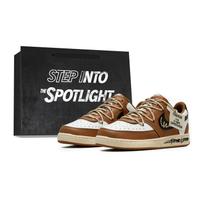 Nike Court Vision Cocoa Journal Abrasion Resistant Low top Skateboard Shoes Women's Coffee IM1652-004(Team666-) 39