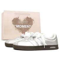 Adidas VL COURT 2.0 Girlish Silver, Special Shopping Bag Slip Resistant Abrasion Resistant Low top Skateboard Shoes ID6015(Team1532-SBOX2) 43⅓