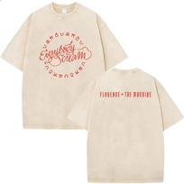 Vintage Washed Florence The Machine Everybody Scream Tour T Shirts Men's Women Gothic Hip Hop Punk Short Sleeve T-shirt S