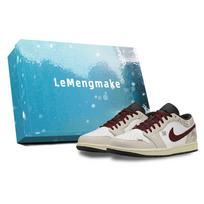 Jordan Air Jordan 1 Lemon Joy Low top Vintage Basketball Shoes Unisex Ecru 553558-040(Team399-S-BOX) 42.5