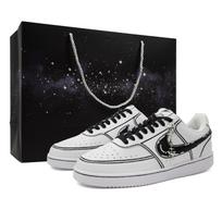Nike Court Vision 1 Skateboard Shoes Unisex Low Top Black DH2987-101(team1747-) 36.5