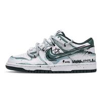 Nike Dunk Starry Sea Įsispiriami Neslystantys Balansiniai Lengvi Žemi Krepšinio/Riedlenčių Batai Unisex Žali DD1391-101(Komanda1190-) 38.5 gray