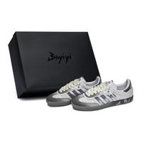 Adidas Originals SAMBA OG German Army Trainers Women's Low Top White/Gray/Silver IH3371(Team80-S-BOX) 36