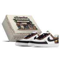 Nike Court Vision 1 Vintage Box, Baroque Cushioning Low top Skateboard Shoes Men's Black Brown DH2987-101(TeamA-S-BOX) 42