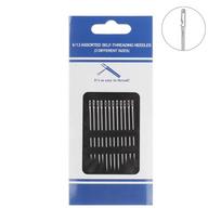 12/24pcs Hand Sewing Needles Storage Box Kit Blind Needle Elderly Needle-Side Hole Stainless Steel Sewing Needless Threading