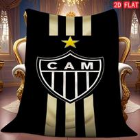 Atlético Mineiro  CAM  Flannel Blanket, Football Club Logo Throw Blanket for Sofa Bed 80cm x 120cm