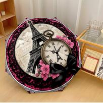 Eiffel Tower Pocket Watch Printed umbrella windproof folding umbrella portable sun and rain umbrella suitable for gifting