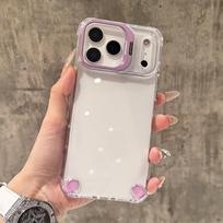 Apple iPhone 17/16 Pro/15 Pro Max Transparent Lens Stand Case with Airbag Drop Protection iPhone 14