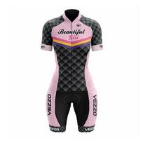 Summer Short-sleeved Men's and Women's Triathlon Onesie Color Pattern Cycling Clothes Bicycle Sportswear 2026 XS