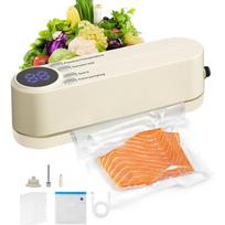 Food Storage Vacuum Sealer Machine,3 in 1 Mini Cordless Rechargeable Food Sealer for Dry/Moist Food Storage,4 Snack Bags,1 Storage Bag,Inflation Pump G